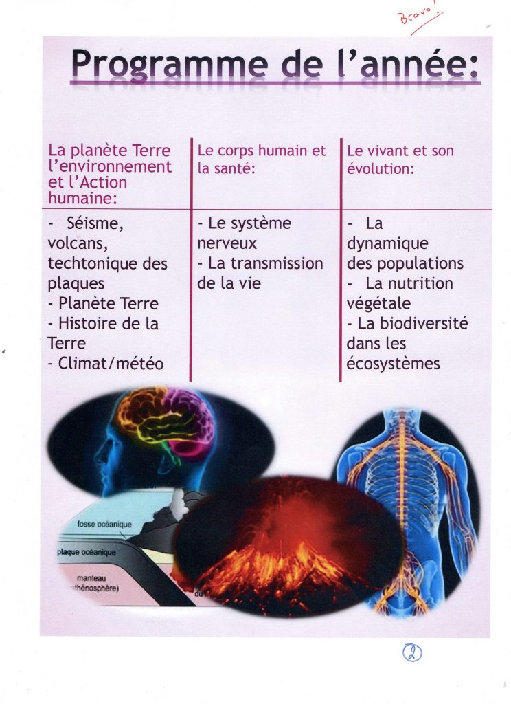 Programme SVT ème ème ème collège cycle Vive les SVT Les sciences de la vie et de