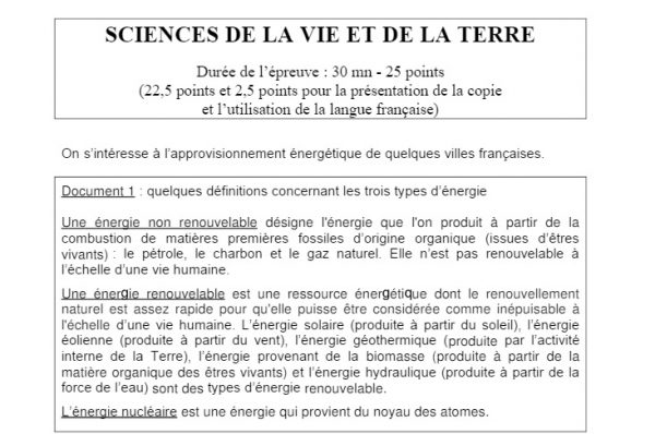 Sujet DNB 2017 Pondichéry SVT Physique Chimie (1) | Vive Les SVT ! Les ...